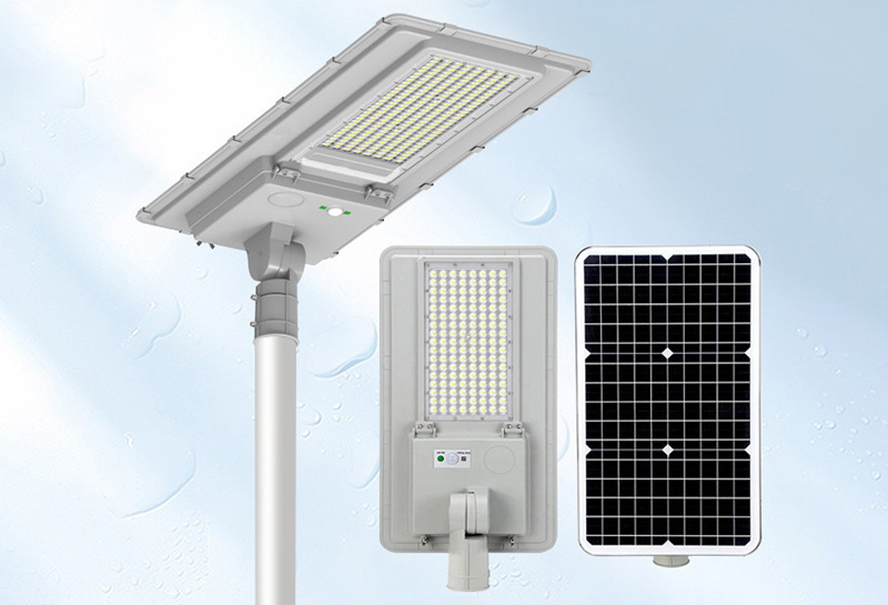 Slider Image Lampadaire solaire intégré série GT 500W – Éclairage public autonome par Zaihe Solaire